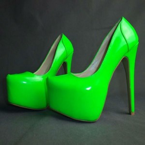 Туфли неоновые зеленые