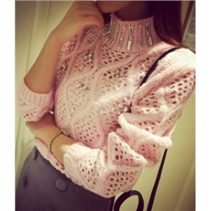 Кофта свитер розовая