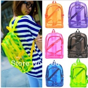Прозрачный рюкзак разных цветов