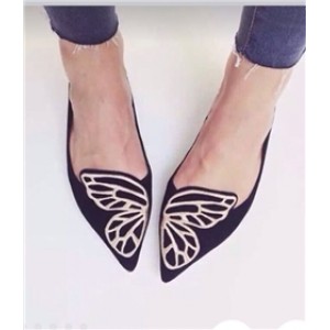 Обувь без каблука бабочка