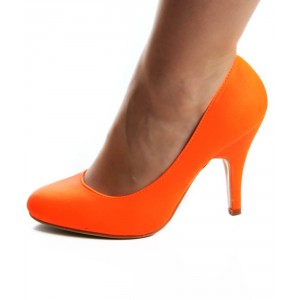 Туфли неоновые оранжевые