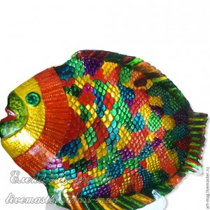 Тарелка Рыба разноцветная