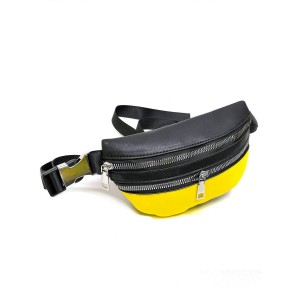 Поясная сумка желтая с черным