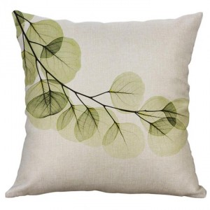 Чехол на подушку декоративная наволочка ветки листья
