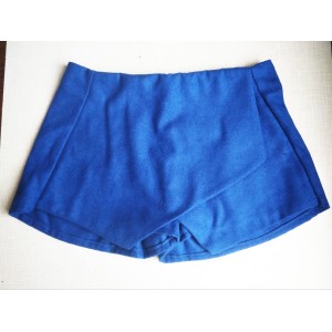 Шерстяные юбка шорты синие
